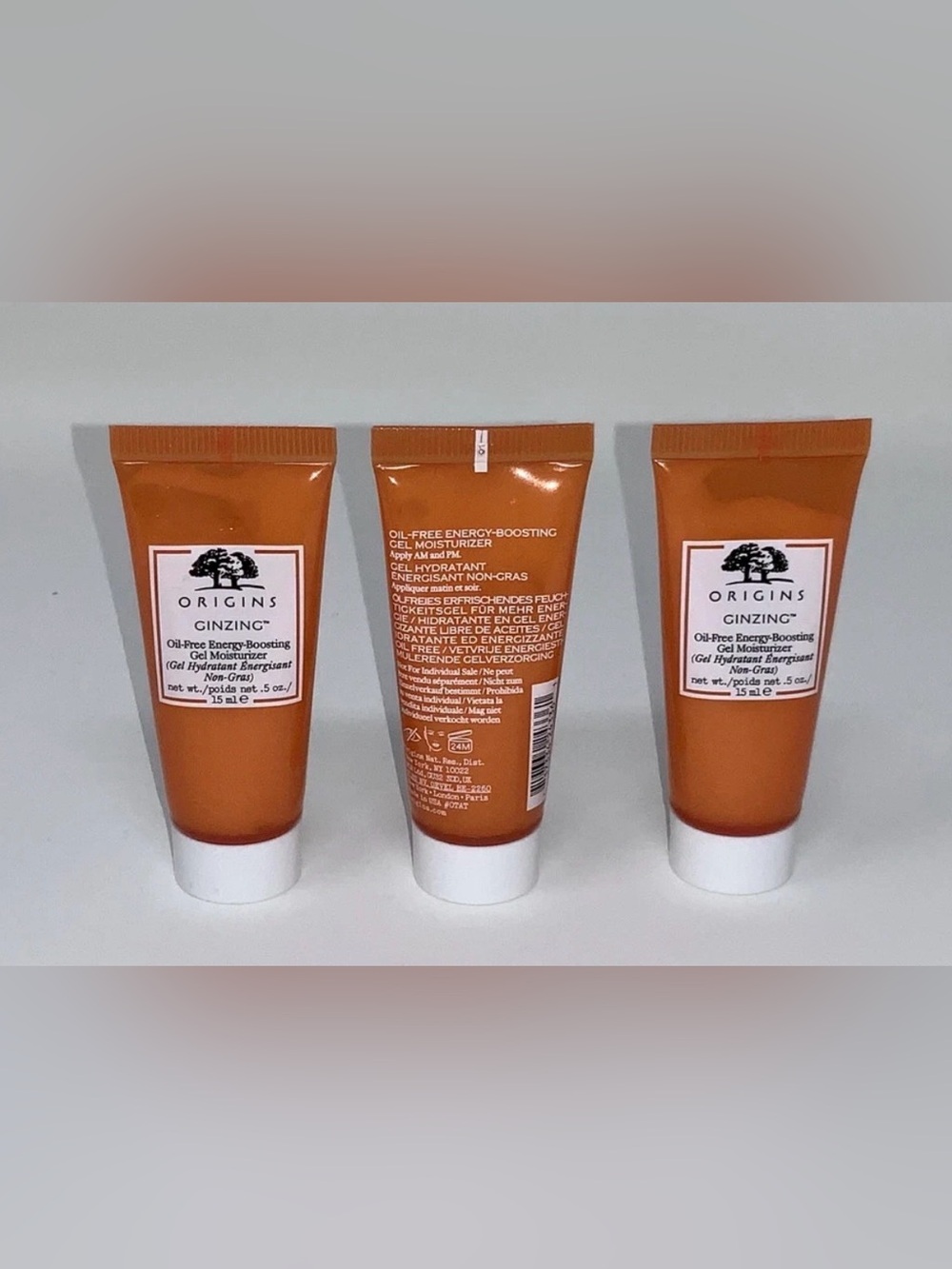 Origins GinZing Oil-Free Energy Boosting Gel Moisturizer 3pc 0.5 oz Set